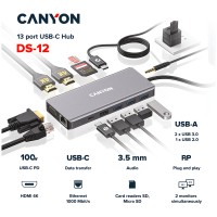 Canyon 13 Port USB-C Hub DS-12 (CNS-TDS12) 